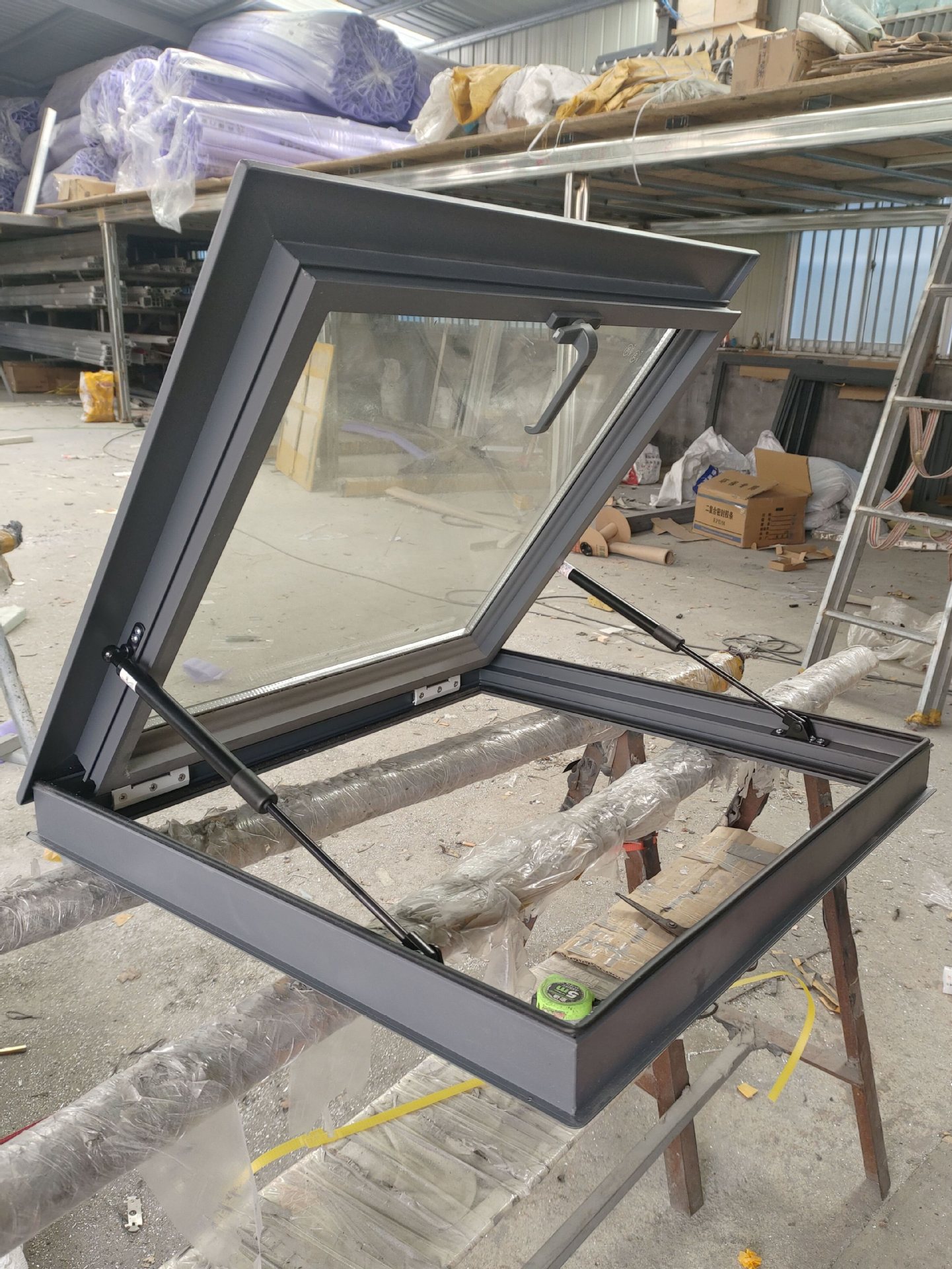 Aluminum alloy electric skylight sloping flat roof skylight cover sunroom attic light shaft basement reinforced