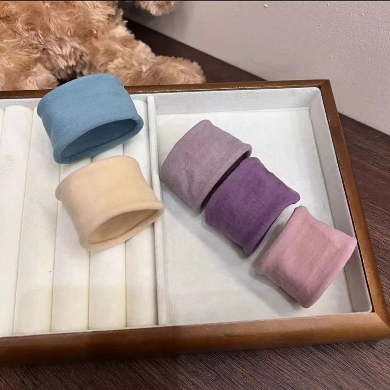 モランディのジャカードの広い縁のシュシュの女性の高弾力の丈夫なゴムの筋のシンプルな気質は高い馬尾の髪のひもを刺します。|undefined