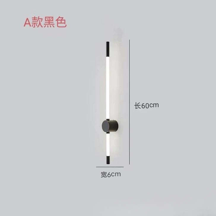 Lámpara de pared larga minimalista dormitorio lámpara de noche moderna minimalista nórdico luz lámpara de pared de lujo sala de estar Hotel pared led lámpara de pared