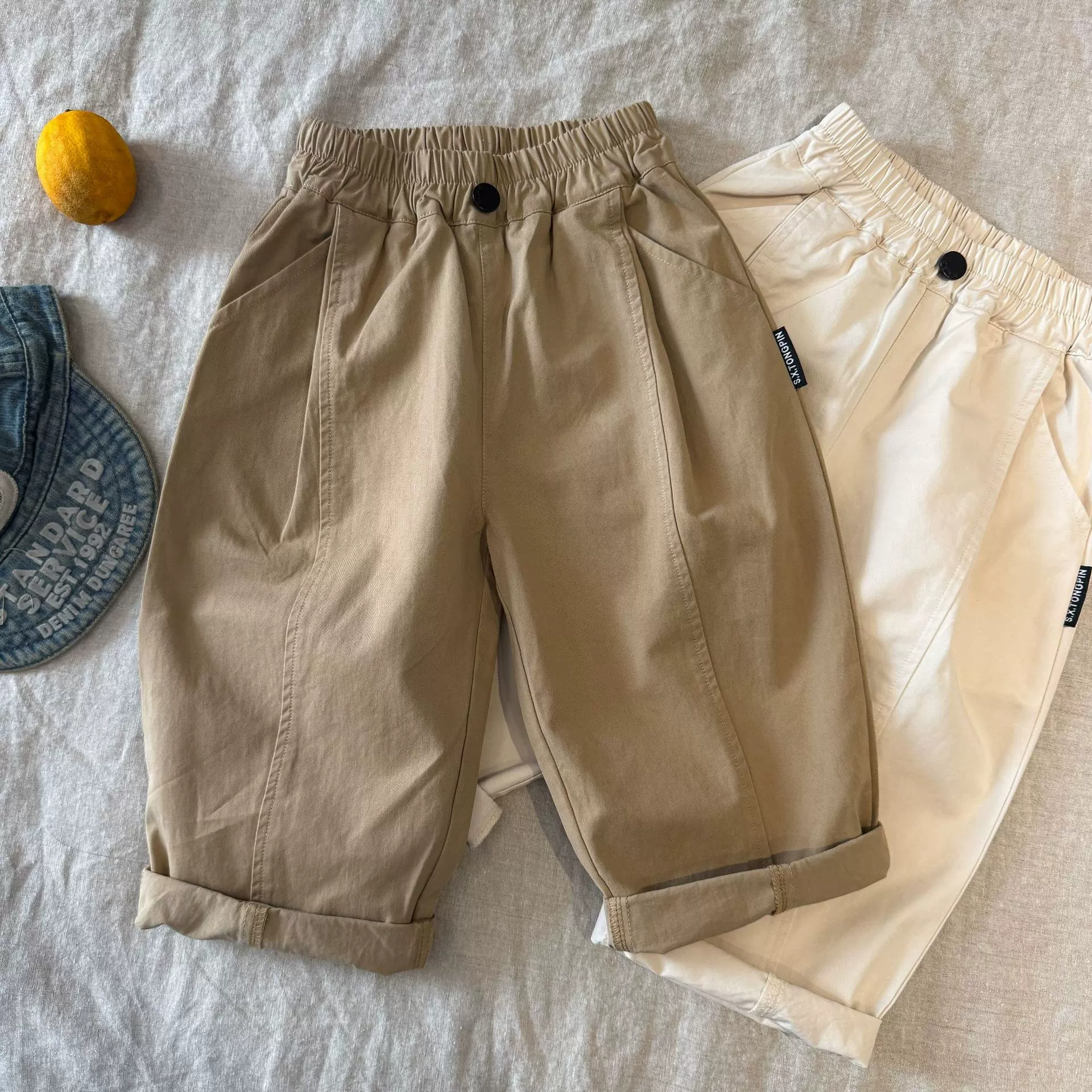 儿童休闲裤2025秋季新款童装男童女童宽松百搭棉布裤子宝宝长裤潮