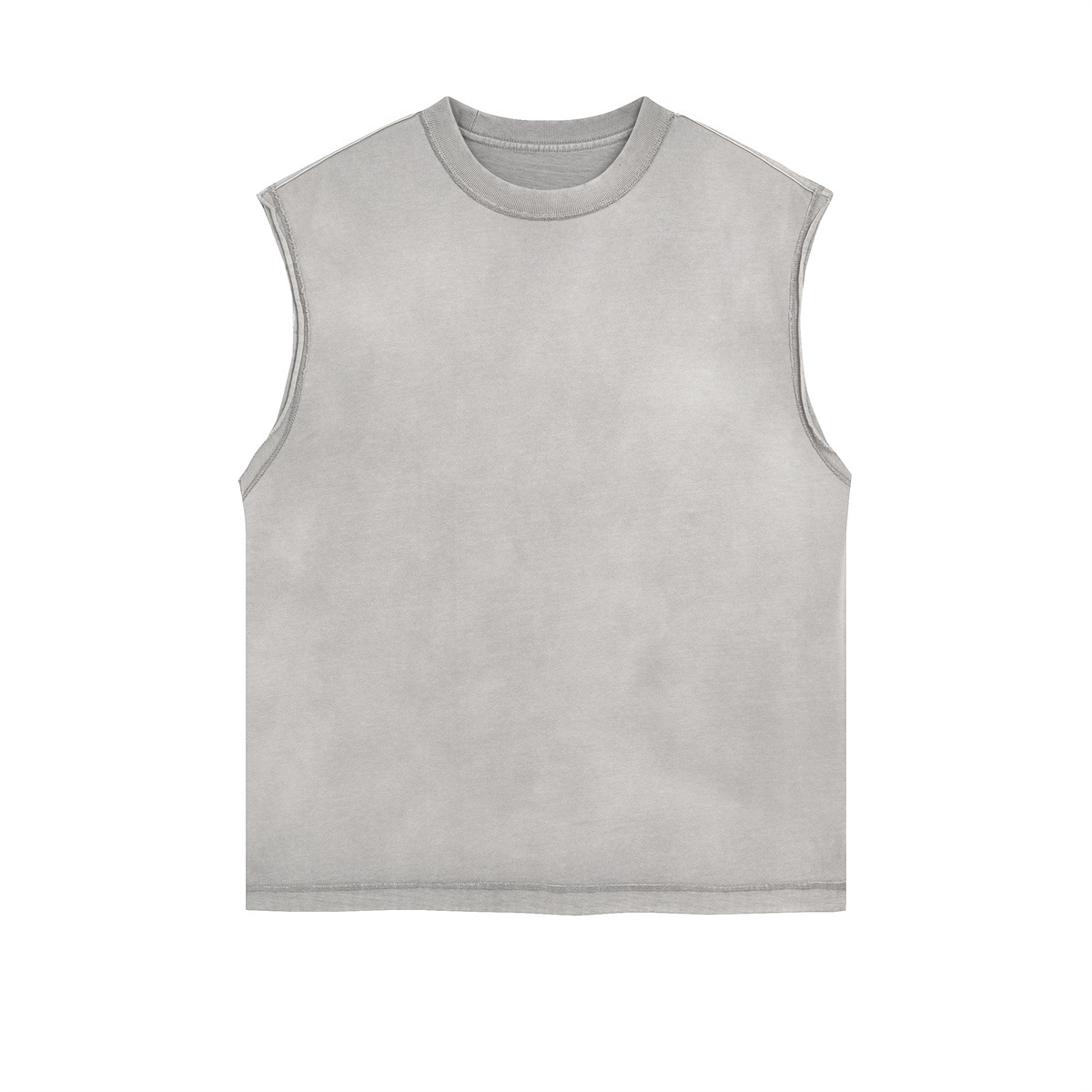 Verano nuevo chaleco de hombro de algodón pesado viejo chaleco de algodón sin mangas lavado con agua retro ocio chaleco deportivo de algodón