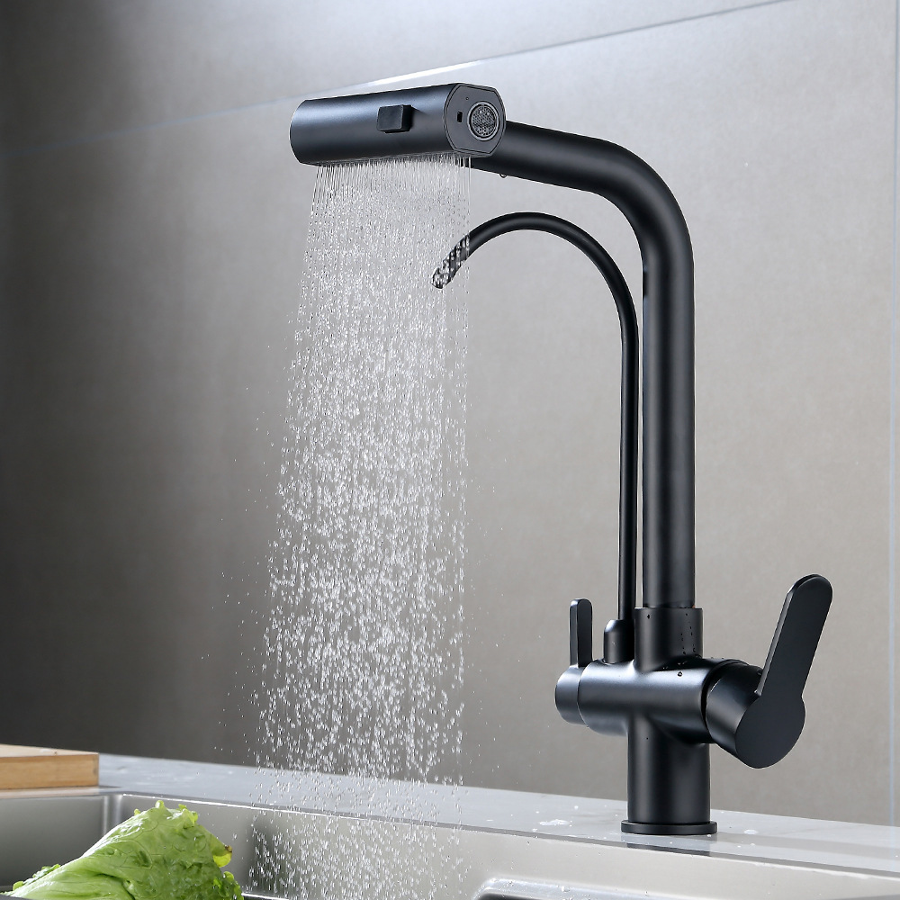 Grifos de agua caliente y fría de cocina transfronterizos, lavabos de cocina 3 - en - 1