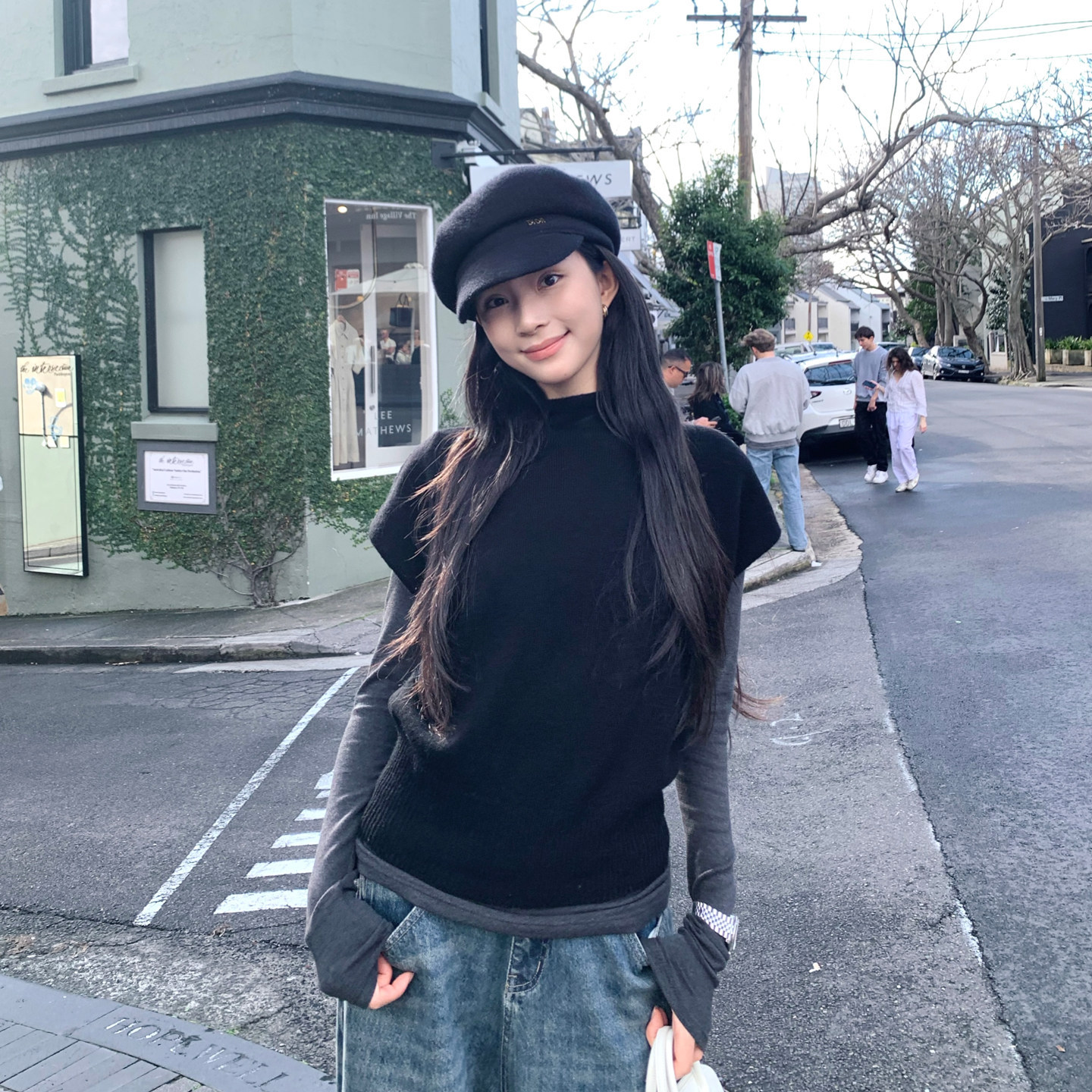 by1171叠穿chic短袖马甲100羊毛半高领无缝一体休闲针织上衣女新