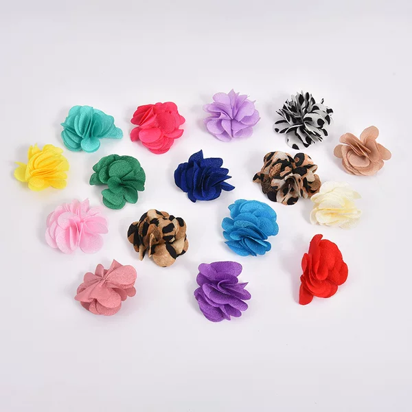 Handmade Chiffon Hand-Sewn 3cm Small Flower Accessories DIY Fabric Camellia Earrings Earrings Accessories Accessories