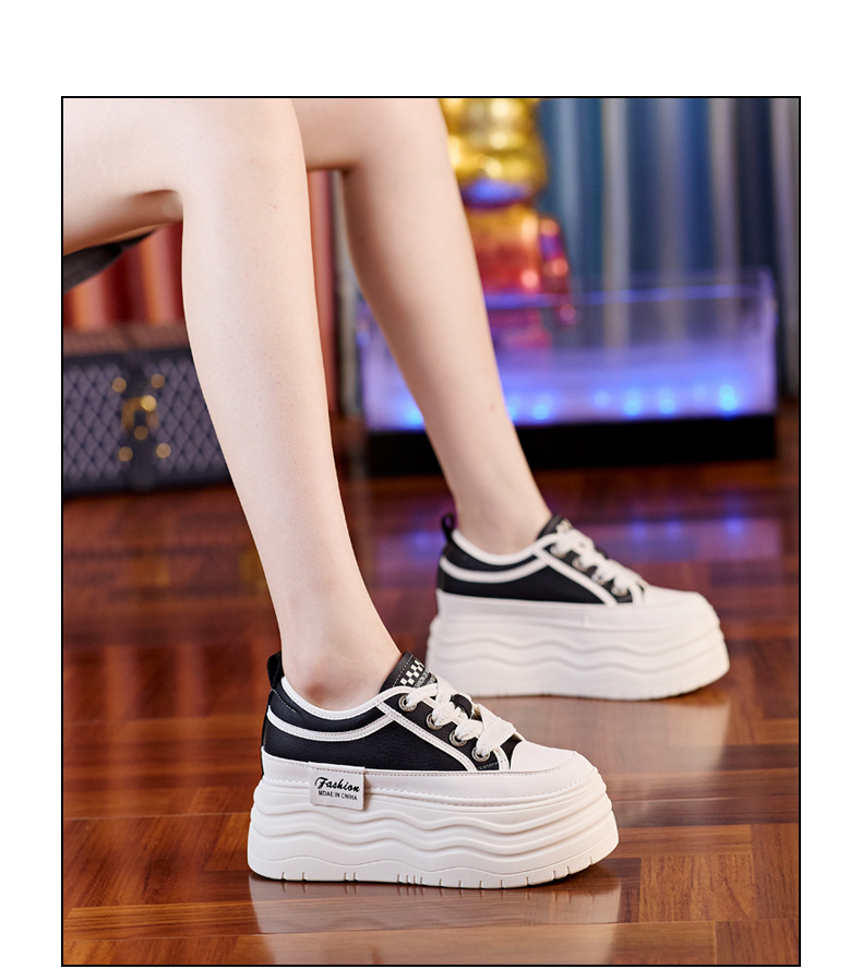 Giày thể thao nữ đế dày độn cao bên trong SJN890-3 — Màu đen chi tiết 15