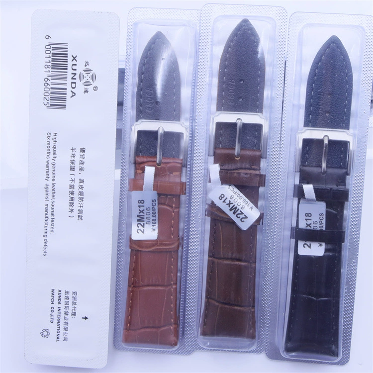 В наличии оптом кожаные ремешки для часов Xunda для мужчин и женщин, ремешок из телячьей кожи с бамбуковым узором и застежкой-пряжкой, модный ремешок 12-22 мм