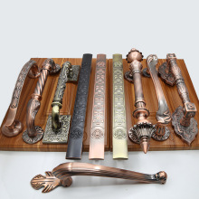 欧式仿古铜木门大拉手别墅对装门复古大门拉手公寓酒店明装大把手