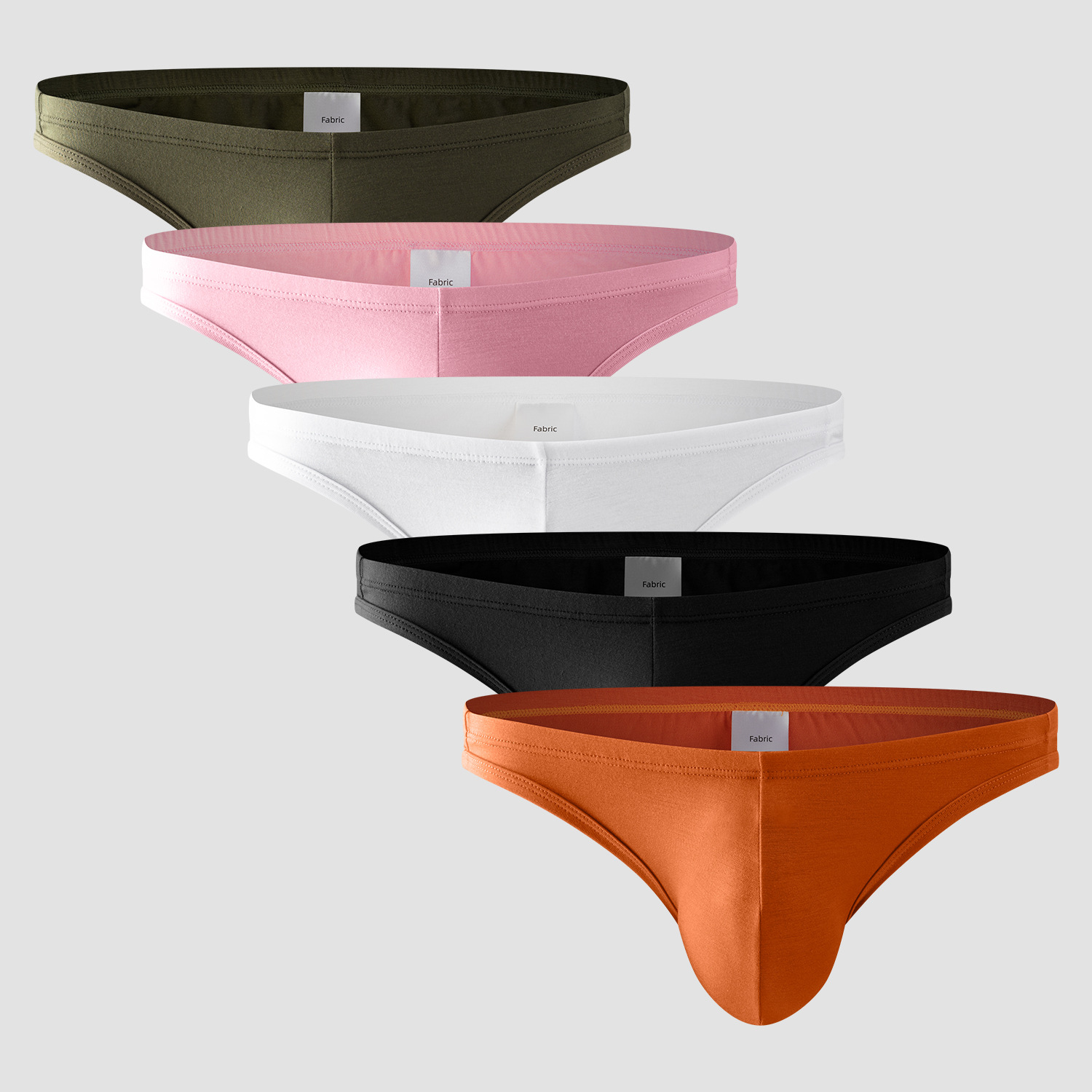 1 Piece of Men's Sexy Low-Waist Briefs Pure Color Soft Breathable Modal Shorts Underwear