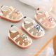 Summer children's sandals with lights called 1-year-old 2-year-old soft-soled toddler shoes for boys and girls