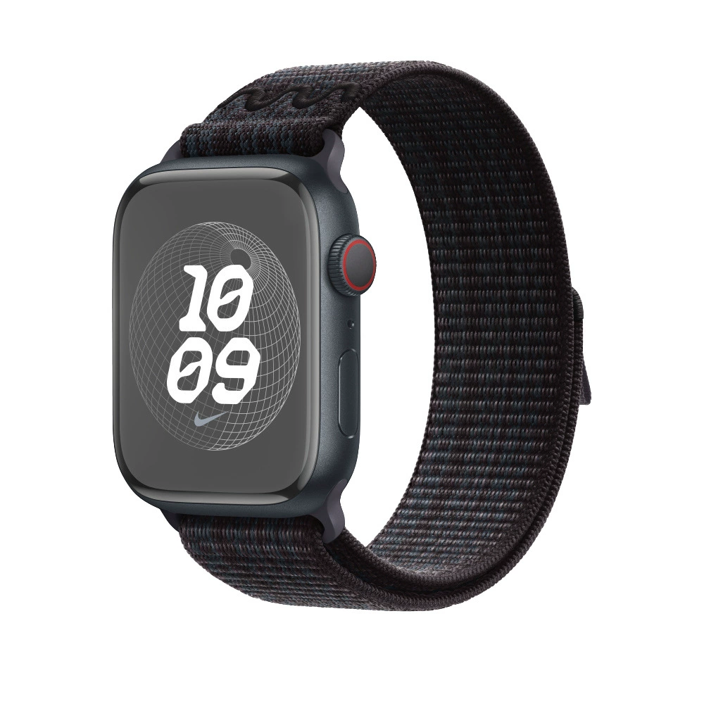 Н Rolex? нет: Apple, nylon woven watch strap with velcro