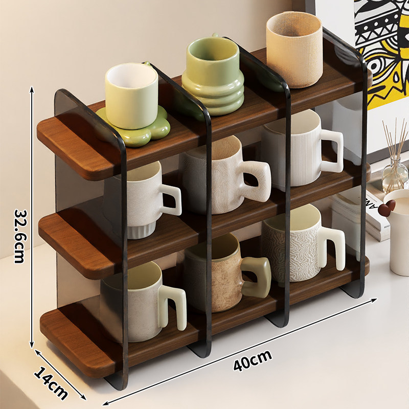 Estante Organizador para Cafetera y Tazas para Escritorio de Oficina