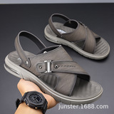 Мужские сандалии для отдыха, пляжная пляжная обувь, слайдеры на платформе, тапочки