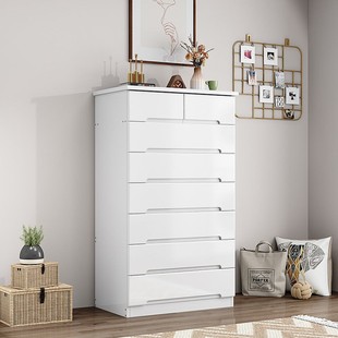 Chest of Drawers Solid Wood Simple Modern Storage Cabinet Bedroom Chest of Drawers Bedroom Multi-Functional Combination Drawer Cabinet Storage Cabinet
