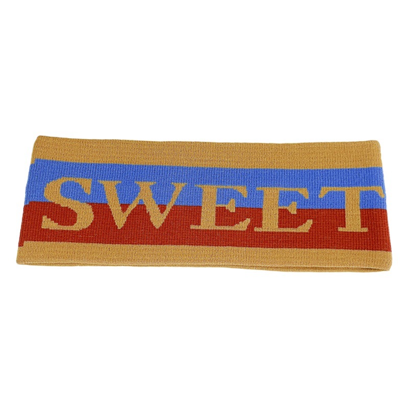 Women's Sports Sweat-absorbent Headband Girl's Wide Knitted Headband Hair Fitness Yoga Running Outgoing Breathable Headband