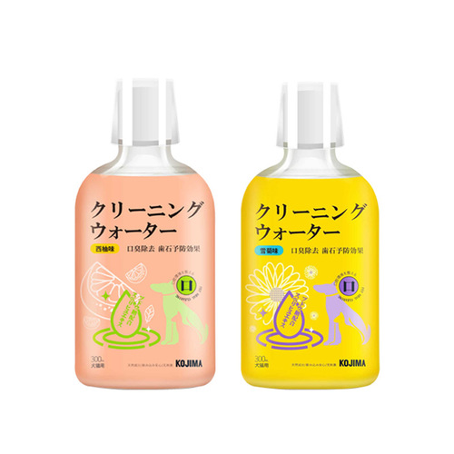 Japan KOJIMA pet cat and dog mouthwash, bad breath, tartar removal, lactic acid bacteria, milk flavored tooth cleaning water 300ml
