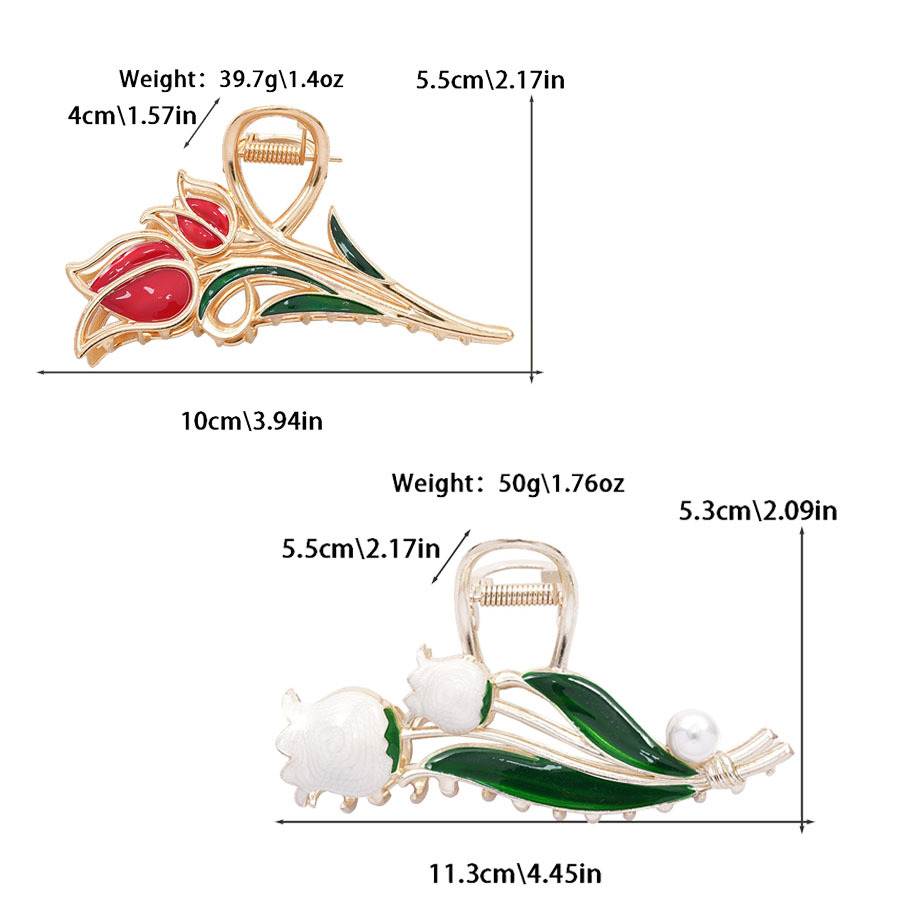 IG Style Sweet Women's Tulips Metal Hair Claws display picture 2