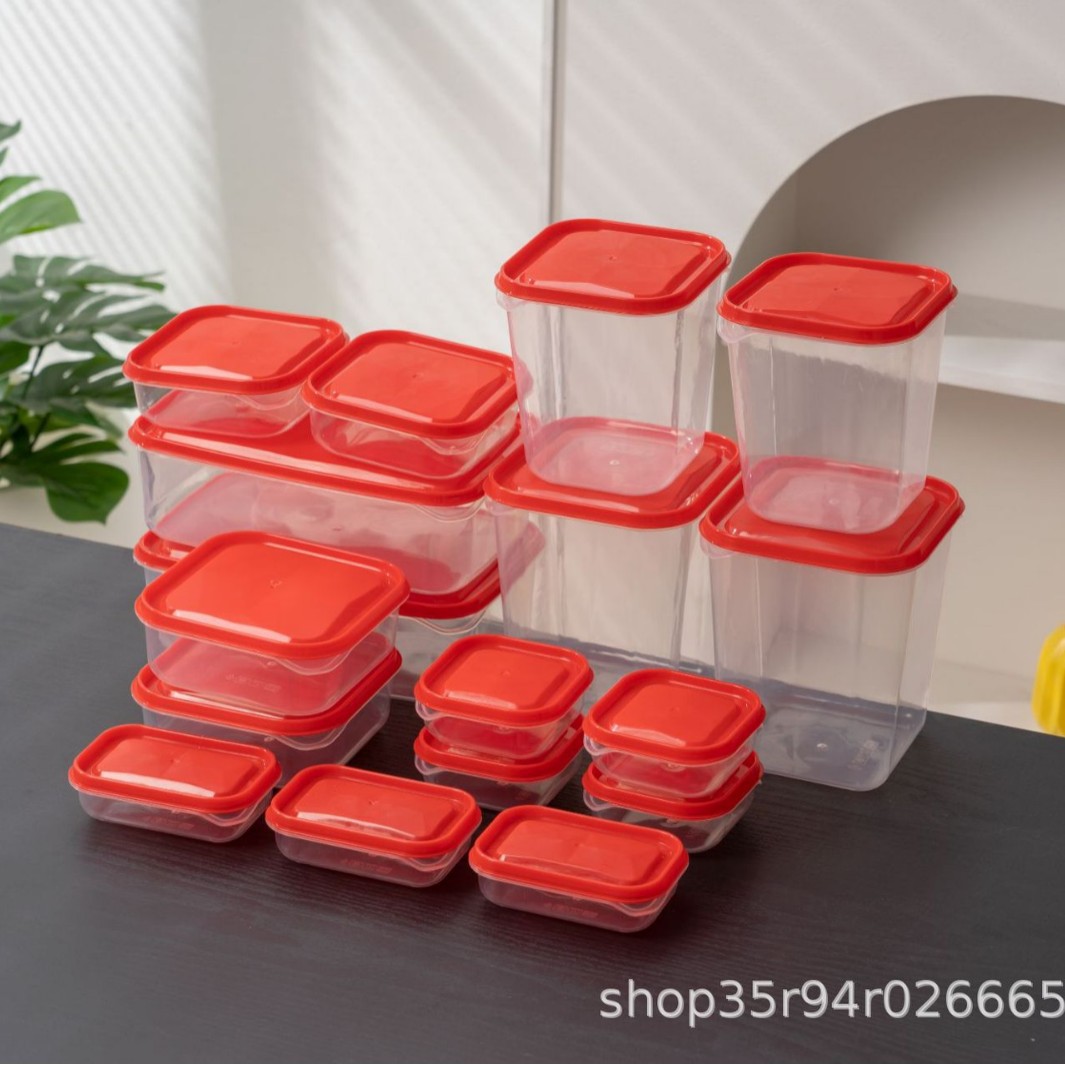Nuevos alimentos caseros, frutas, caja de almacenamiento, caja de plástico, caja de acabado, 17 juegos de caja de almacenamiento, caja de almacenamiento