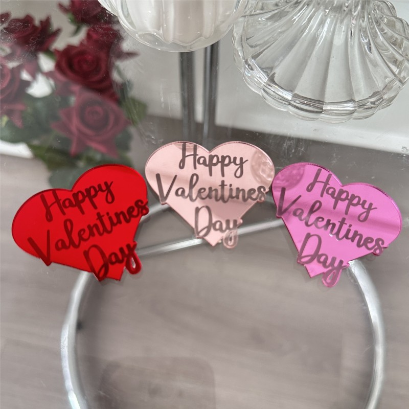 Valentine's Day Simple Style Classic Style Letter Heart Shape Plastic Holiday Daily Cake Decorating Supplies display picture 4