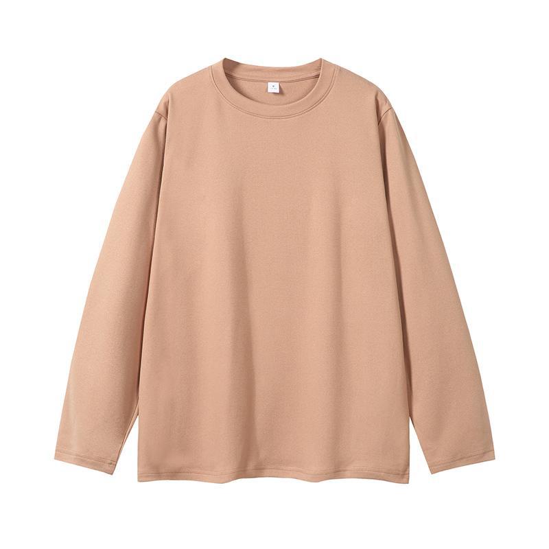 라이트 브라운 [라운드넥 저먼 벨벳 긴팔 티셔츠]