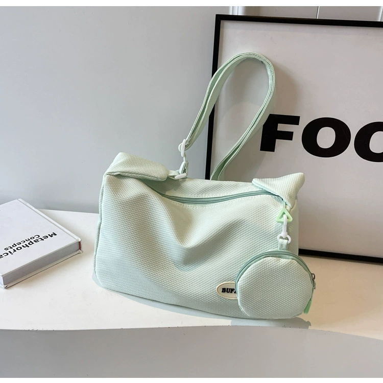 One‑shoulder bag, capacious casual shoulder bag, adjustable strap, zip side pocket