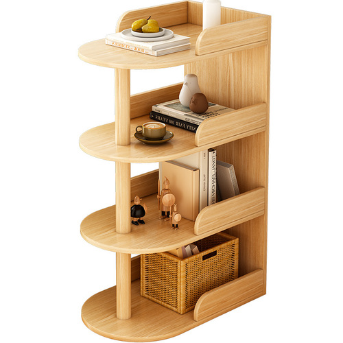 Bookshelf floor-standing small living room sofa side storage rack bedroom bedside narrow clip gap storage shelf storage cabinet