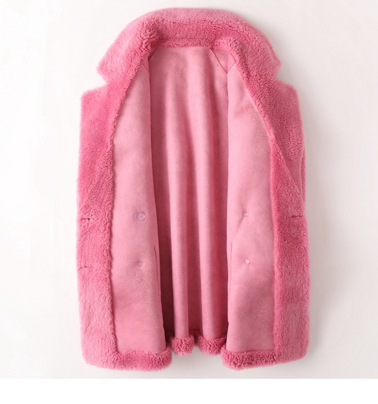 Damenbekleidung Winter Neuer körniger Kaschmir-Lammfellmantel Damen Mittellang und lang Locker Großformat Pelz und Leder Haining Pelz_voghion.com