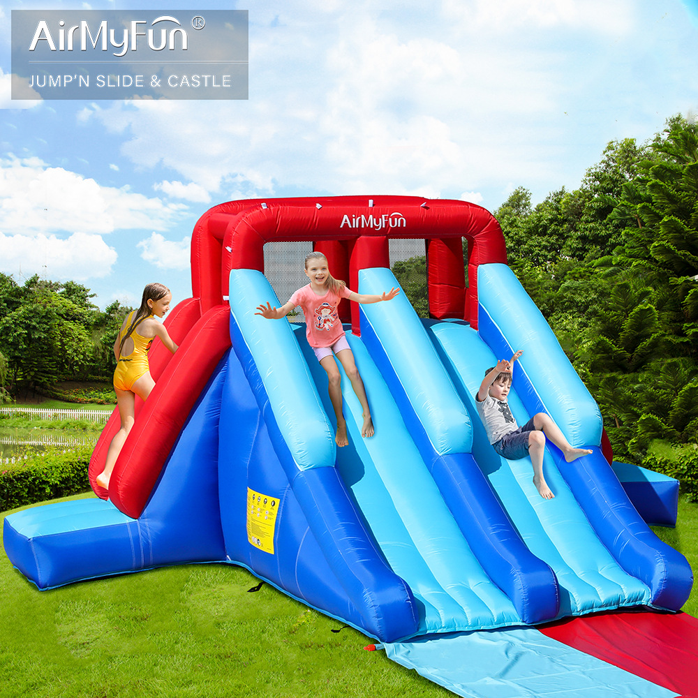 Castillo inflable de gran venta para uso doméstico, trampolín para niños, área de juegos pequeña para interiores y exteriores, tobogán inflable, castillo hinchable, juguete inflable