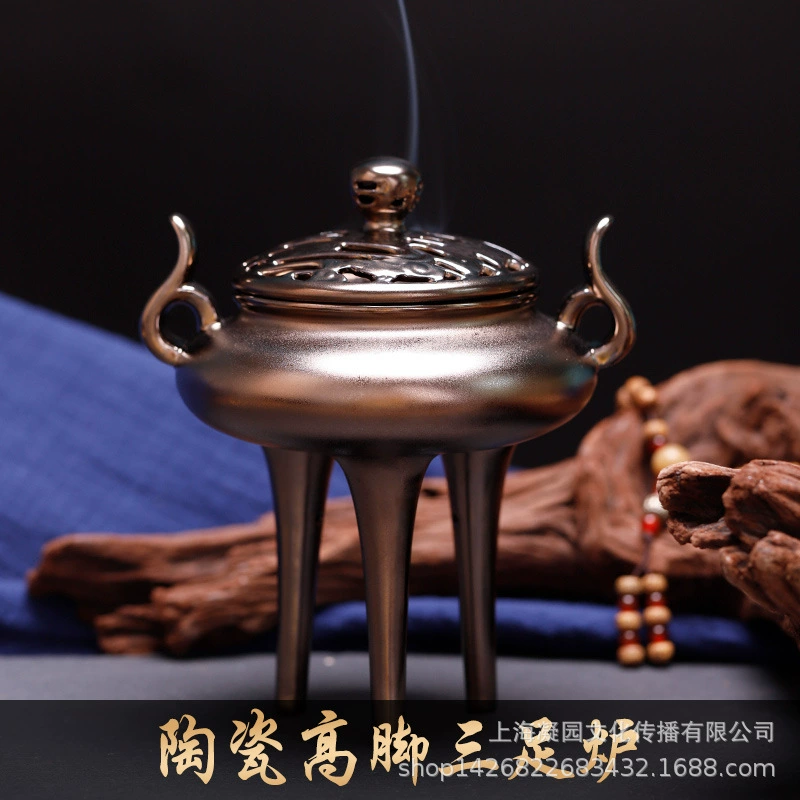 Керамическая курильница с высоким штативом керамическая курильница для благовоний домашняя курильница для благовоний Чайная церемония Creative Zen