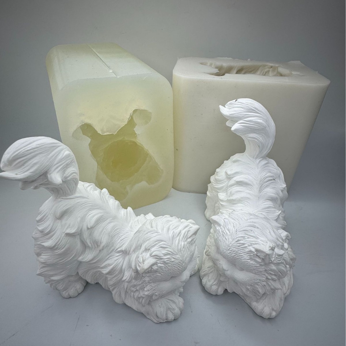 3D可爱波斯猫硅胶模具小猫咪香薰石膏家居桌面摆件车载香薰模具