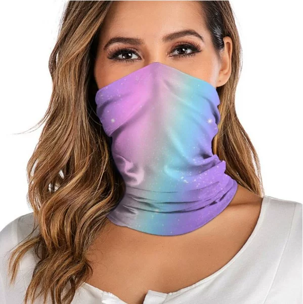 Digital Printed Women's Outdoor Headscarf Breathable Face Towel Fishing and Cycling Sports Elastic Seamless Headband Scarf