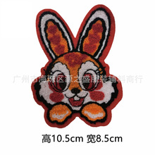 小兔子刺绣布贴兔子头章仔花个动物卡通破洞贴童装装饰贴辅料批发