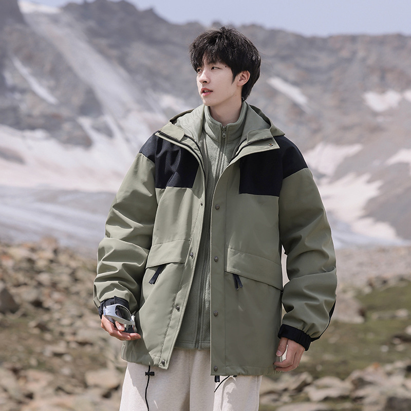 NASA三合一工装冲锋夹克男士秋冬季2025新款户外三防登山风衣外套|undefined