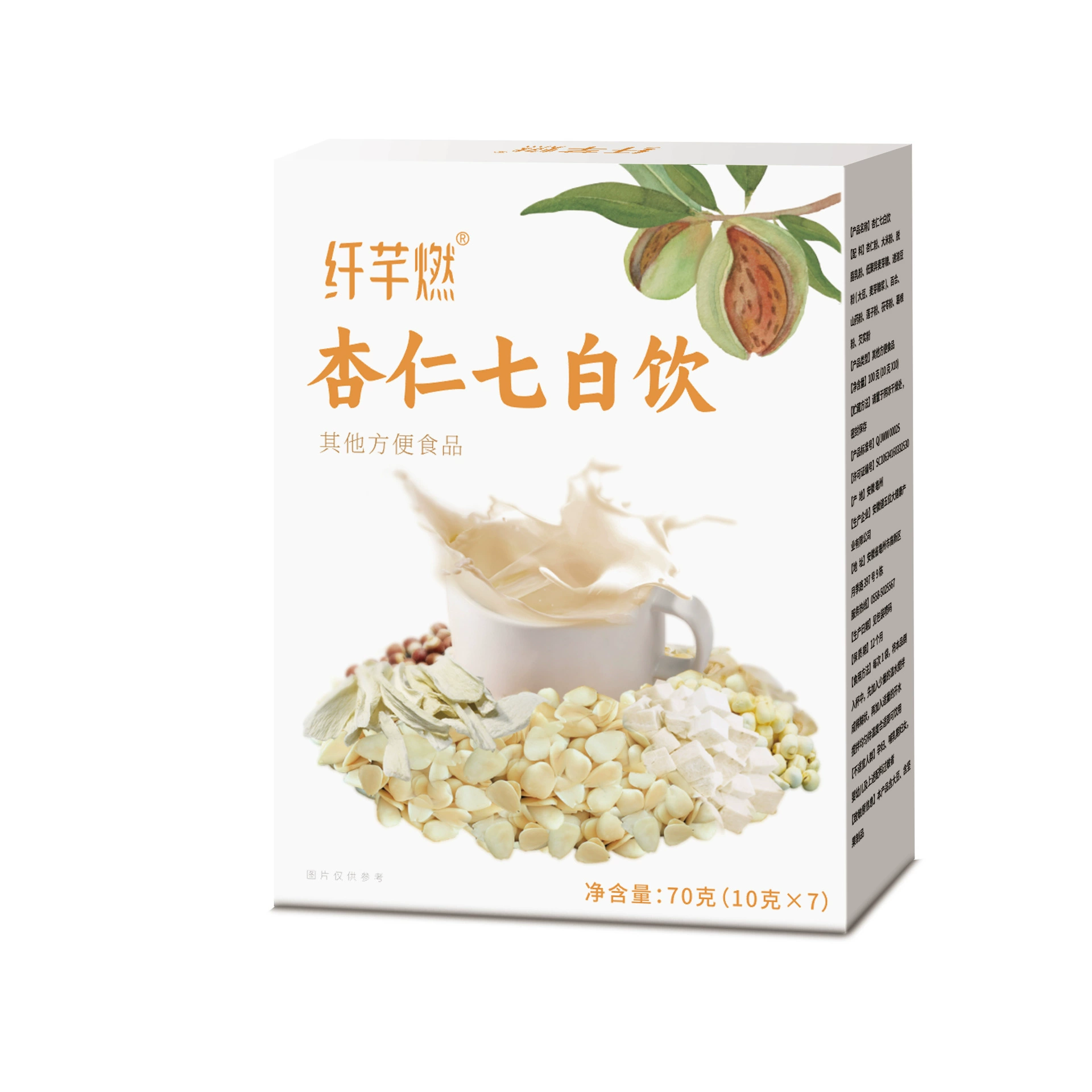 [杏仁七白饮 膳食纤维粉代餐粉 南杏仁粉七白粉早餐工厂货源批发]