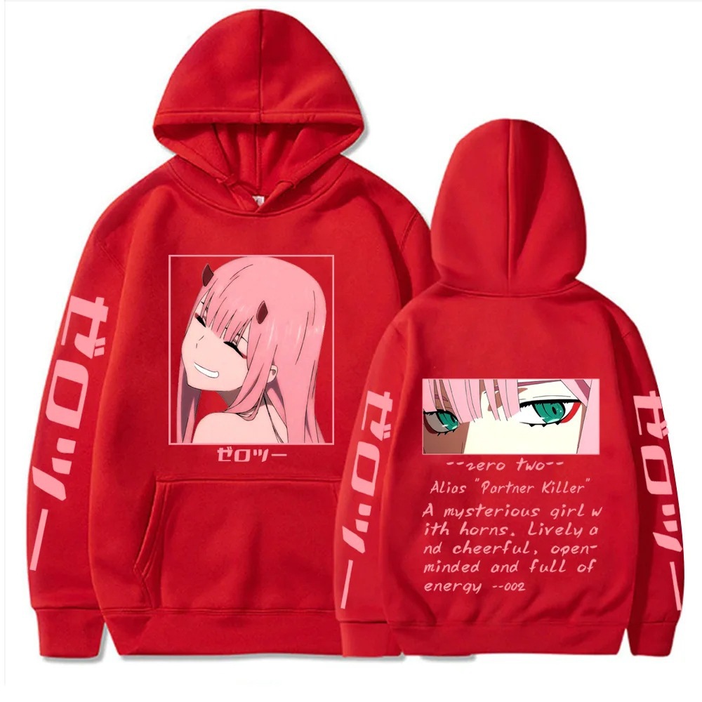 Darling In The Franxx Hot Anime Hoodie Zero Two Eyes Graphic
