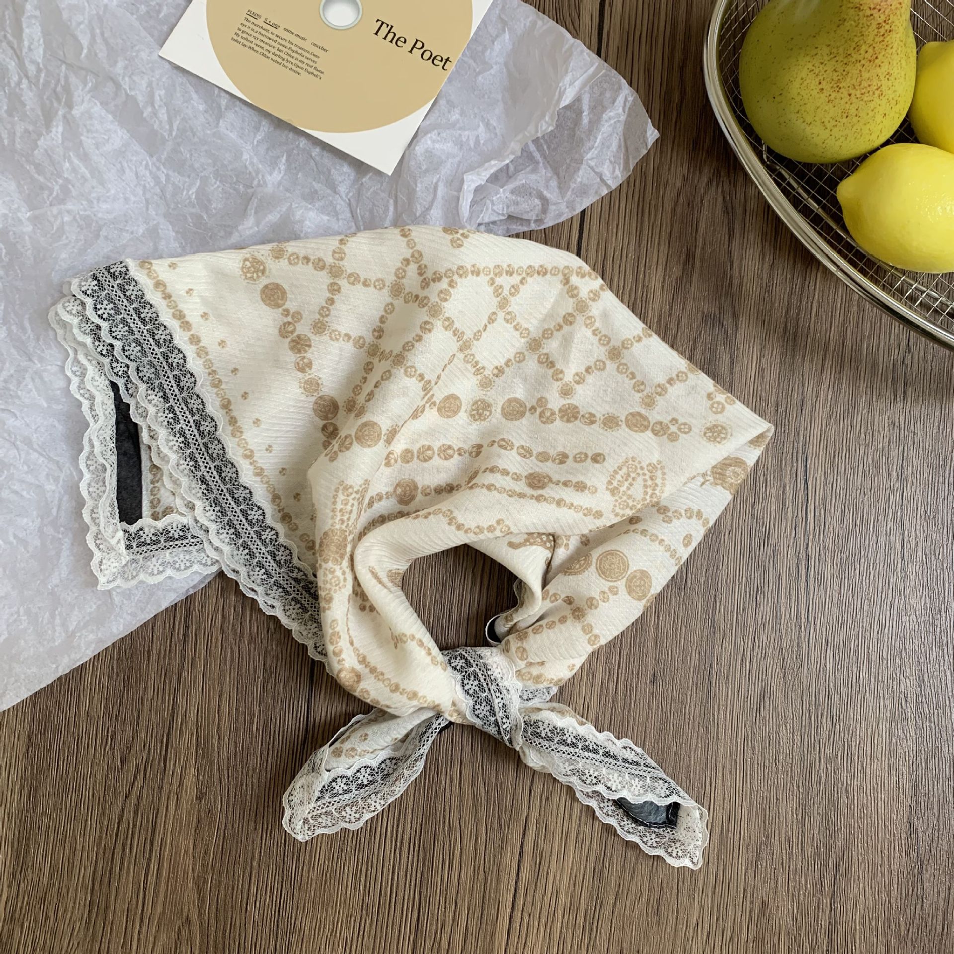 Buñuelo de seda cuello pequeño buñuelo cuadrado primavera y verano nueva moda decoración buñuelo de cuello paquete buñuelo de cabeza buñuelo de verano buñuelo de cabello buñuelo de cabello