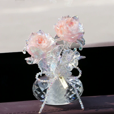 True Love Rose Car Car Perfume Aromatherapy - pink-rose