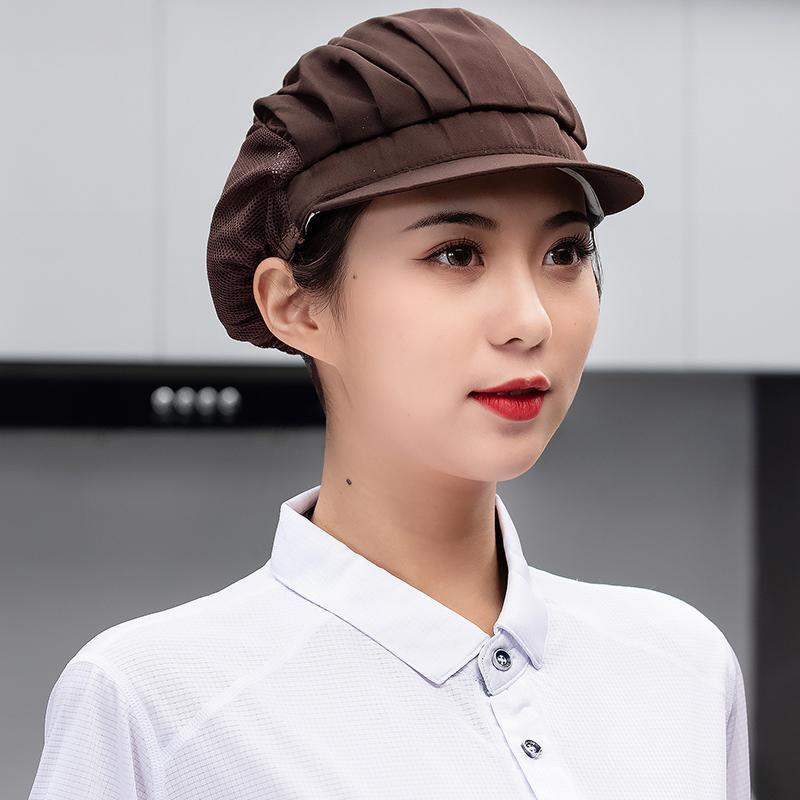 Taller de fábrica de alimentos transfronterizos sombrero de trabajo fábrica de catering comedor cocina sombrero de cocinero a prueba de polvo a prueba de aceite malla de ventilación