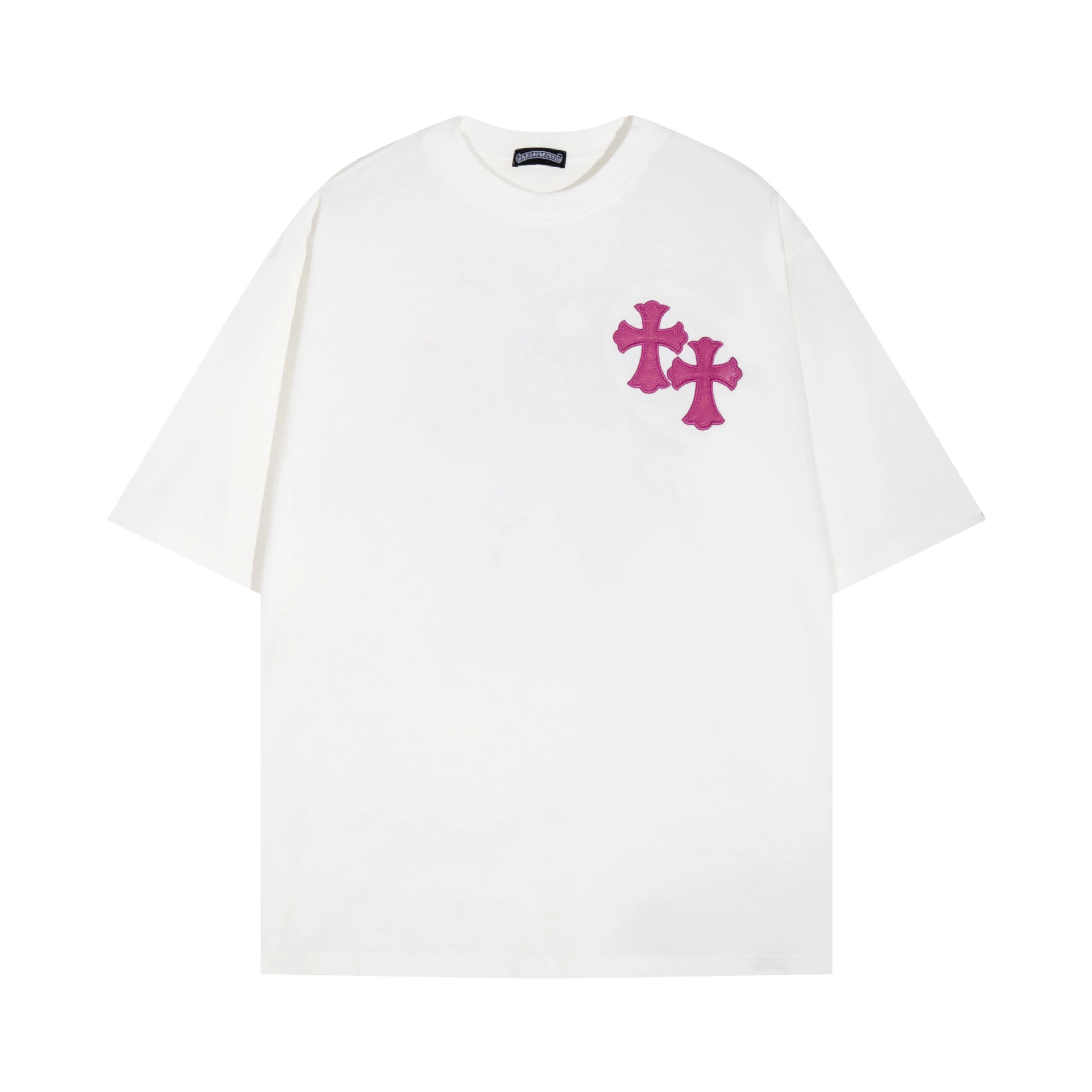 [新品正确版潮牌Chrome Hearts24ss男女纯棉十字架刺绣短袖T恤]