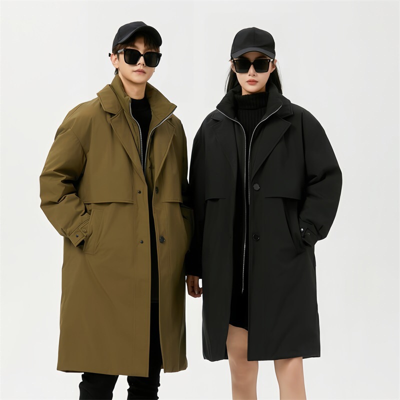 Down Jacket Trench Coat for Men, Winter Windproof and Waterproof, Trendy Men's Clothing, Thickened Long Style, Warm Coat for Men Down Jacket Trench Coat for Men, Winter Windproof and Waterproof, Trendy Men's Clothing, Thickened Long Style, Warm Coat for Men