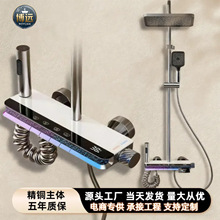 全铜浴室淋浴器喷头淋浴套装卫生间花洒沐浴喷头明装花洒一整套装