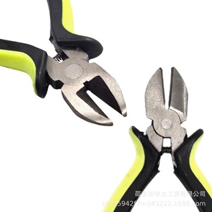 4.5 inch mini diagonal pliers black and green two-color hook handle diagonal pliers green and black two-color handle DIY handmade