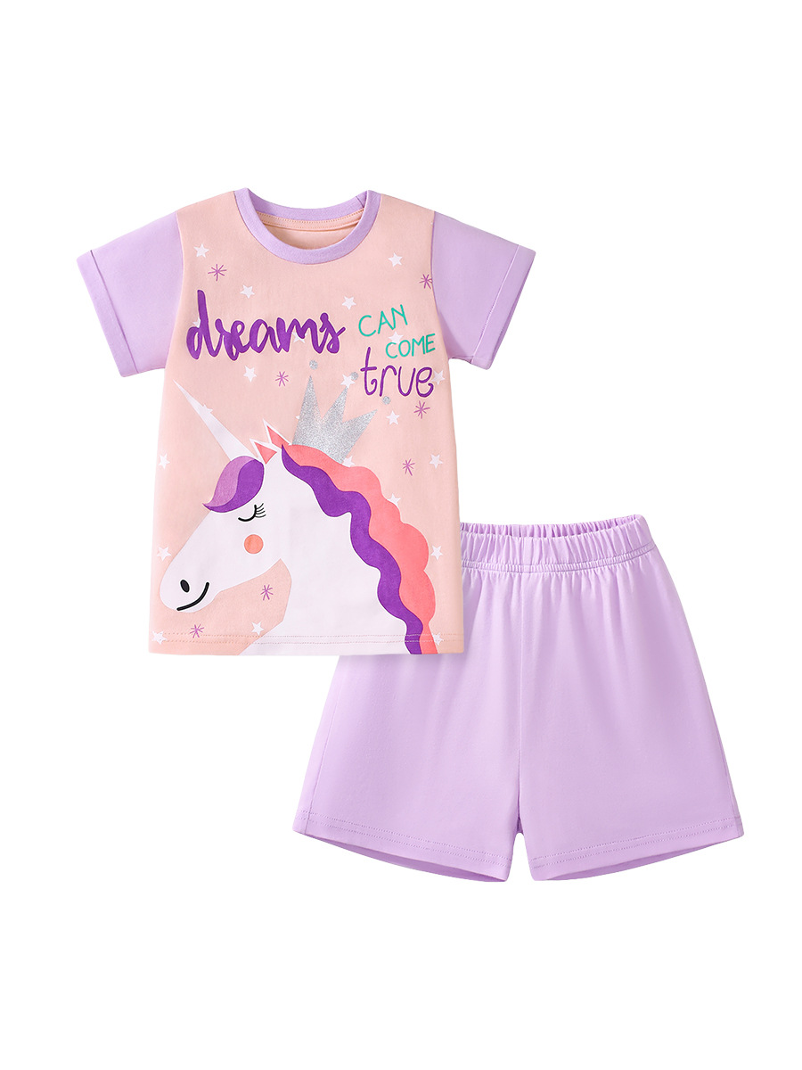 Little Maven nuevo lindo traje de niña de verano ropa infantil europea y americana de manga corta traje de algodón para niños