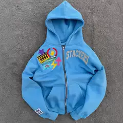 2025 New Spring and Autum Casual Cross-Border E-Commerce American Trendy 3D Digital Printing Sweatshirt Cardigan Hooded Jacket