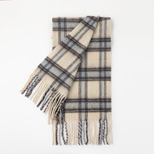 韩系格子围脖经典款学院风围巾保暖英伦流苏格纹围巾