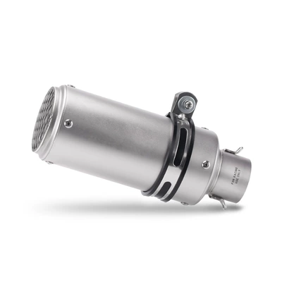 R1 Modification, Motorcycle exhaust pipe - silver-with-mesh-51mm