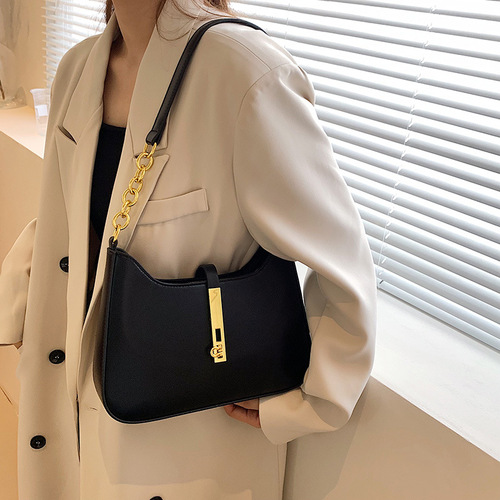 French-style niche bags for women,  new versatile quality trendy silk scarf underarm bag, fashionable simple handbag for women