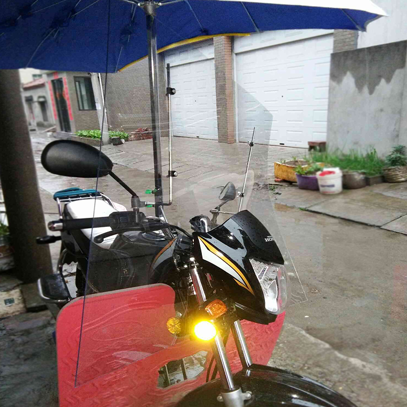 Motorcycle front windshield electric vehicle tricycle universal front windshield HD heightened and widened hand guard windshield