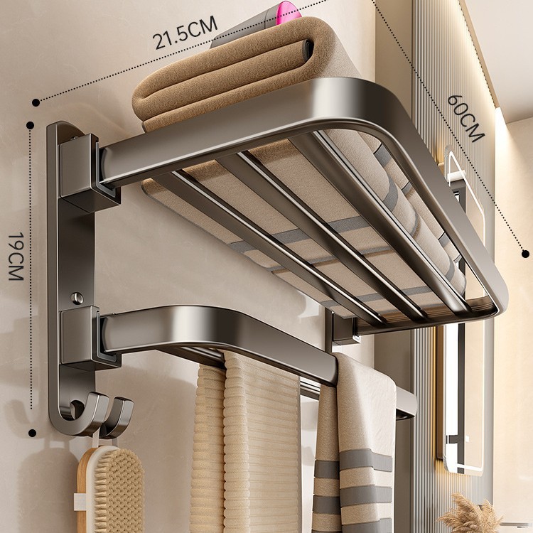 Space double-layer bath towel, pendant, hanging rod