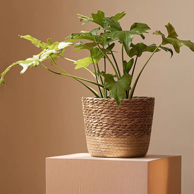 Handwoven Rattan Storage Basket With Lid And Inner Lining_voghion.com