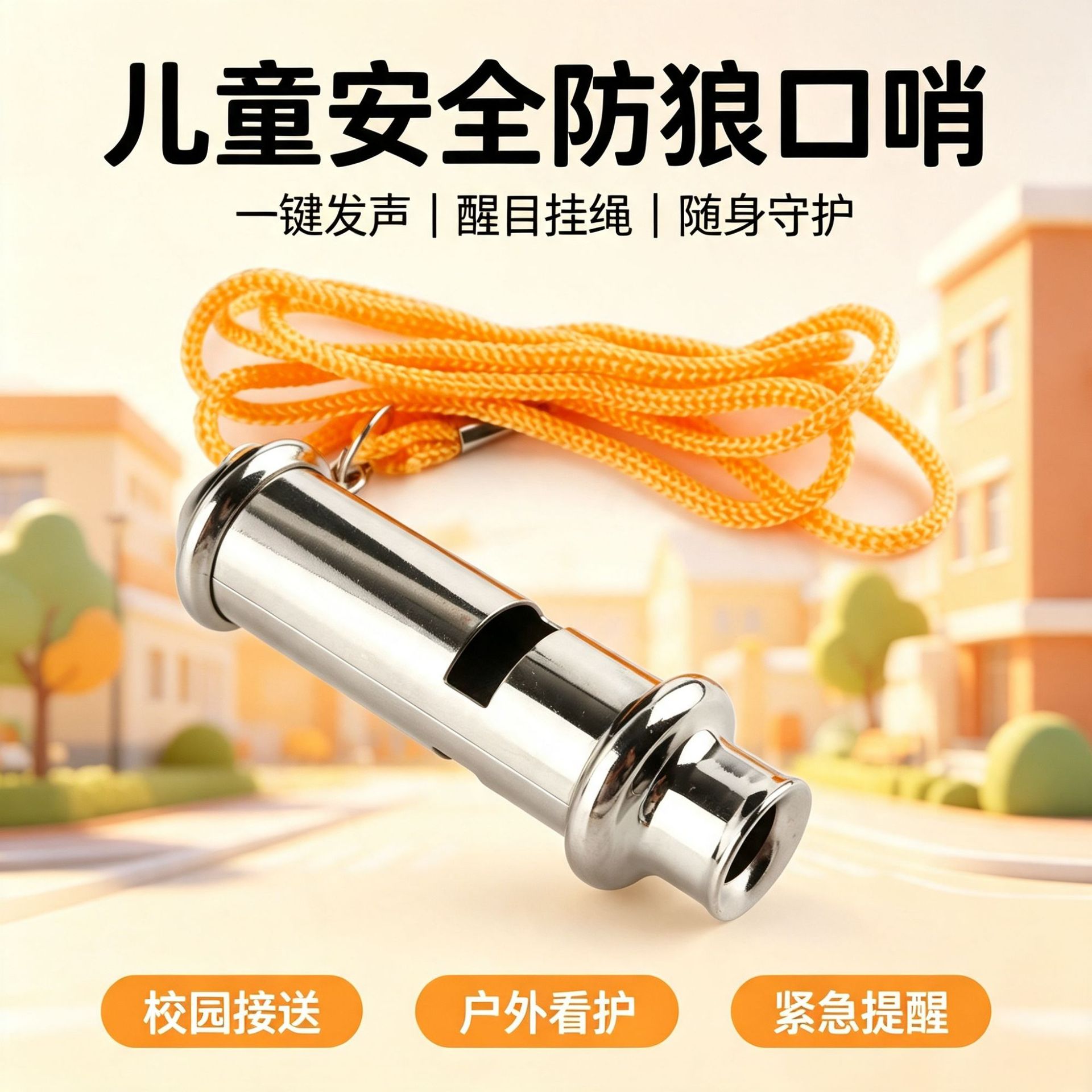 Whistle Stainless Steel Whistle Security Metal Referee High Frequency High Decibel Outdoor Life Saving Whistle Emergency Life Saving Whistle